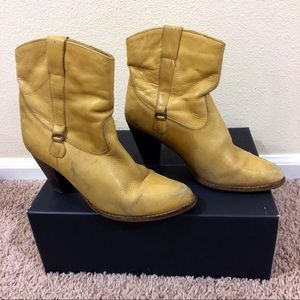 Vintage Wild Pair Tan Leather Brazil Cowboy Boots